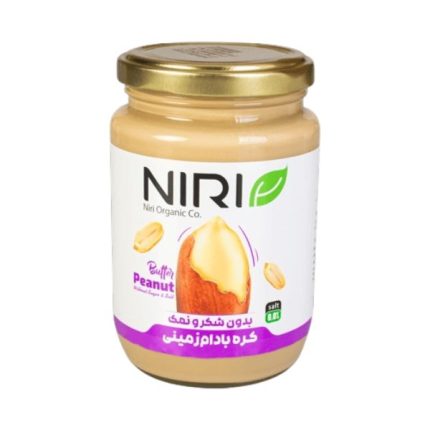 کره بادام زمینی بدون شکر و نمک 350 گرمی