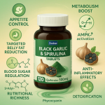 قرص سیر سیاه و جلبک اسپیرولینا 120 عددی