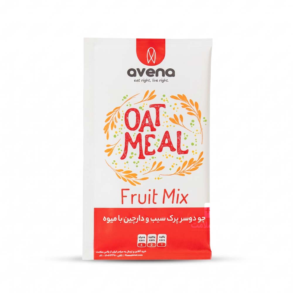 ساشه جو دوسر پرک سیب دارچین با میوه اتمیل ساشهای میکس میوه 50 گرمی Avena - تصویر 1