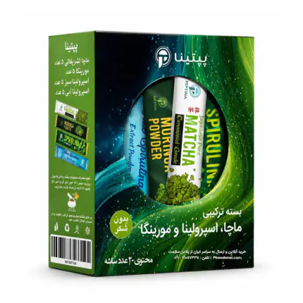 بسته ترکیبی ماچا اسپرولینا مورینگا 15 عددی پپتینا